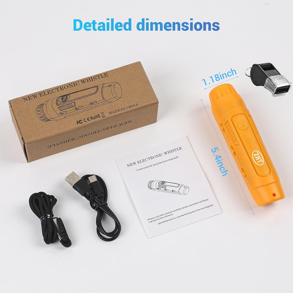 ZHT Electronic Whistle for Coaches, Referees, Teachers - 3 Tones & 3 High Volume, Handheld Whistles with Lanyard - Sports Whistle for Volleyball Soccer, Outdoor Camping, Emergency Safety
