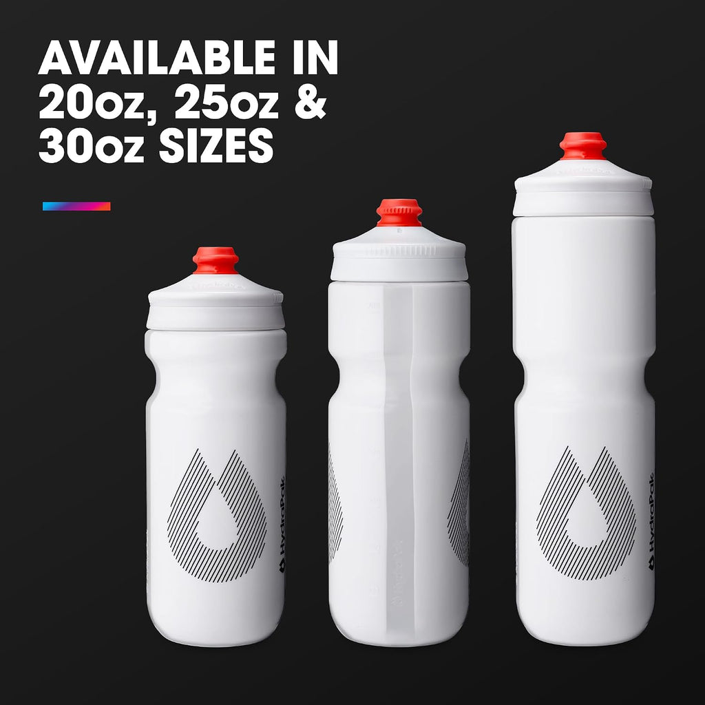 HydraPak Breakaway Surge Lightweight Bike Water Bottle (25oz, White)