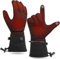 Heated Glove Liners for Men Women Rechargeable Heated Gloves with 3 Heat Settings, Thin Liners for Running Hiking Cycling Skiing Winter Activities