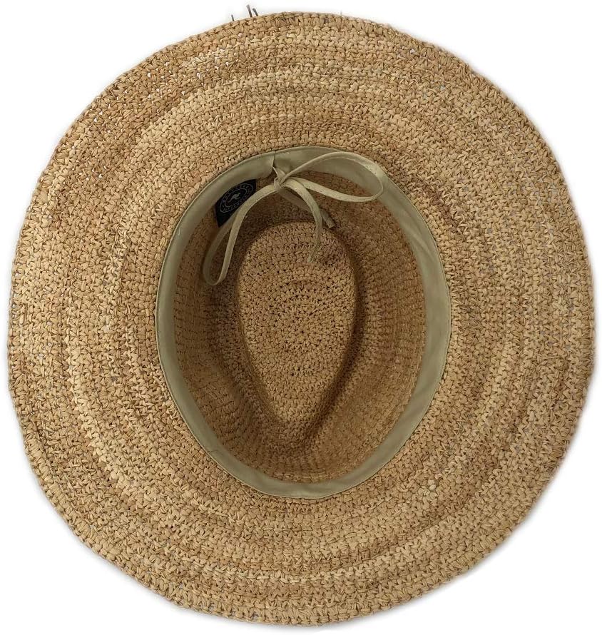 Wallaroo Hat Company – Women’s Malibu Fedora – Wide Brim Natural Fiber Sun Hat with Adjustable Sizing for Medium Crown Sizes