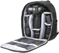 Docooler Grey Backpack - Waterproof Camera Bag, Small DSLR Camera Backpack with Customizable Interior, for Canon Sony - 33 * 26.5 * 12.5cm / 12.99 * 10.43 * 4.92 inches