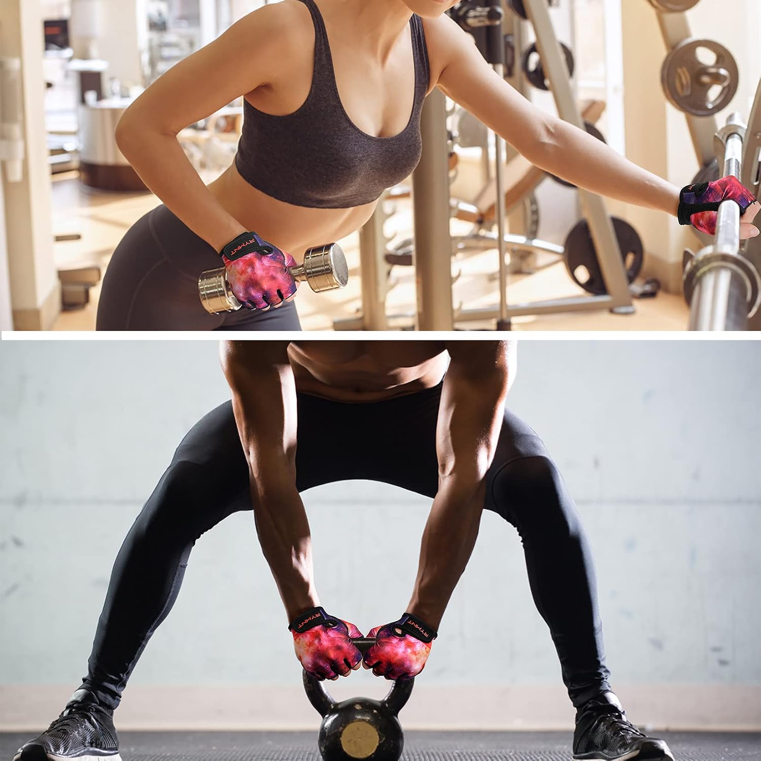 Workout Gloves for Women Men, Weight Lifting Gloves Padded, Full Palm Grip
