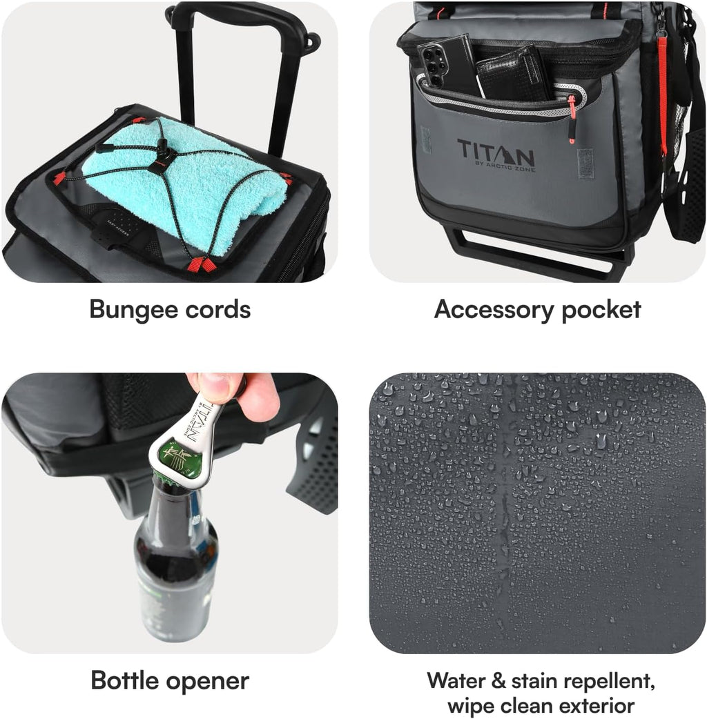 Titan 60 Can Cooler with Wheeled Cart, Ice Up to 3 Days
