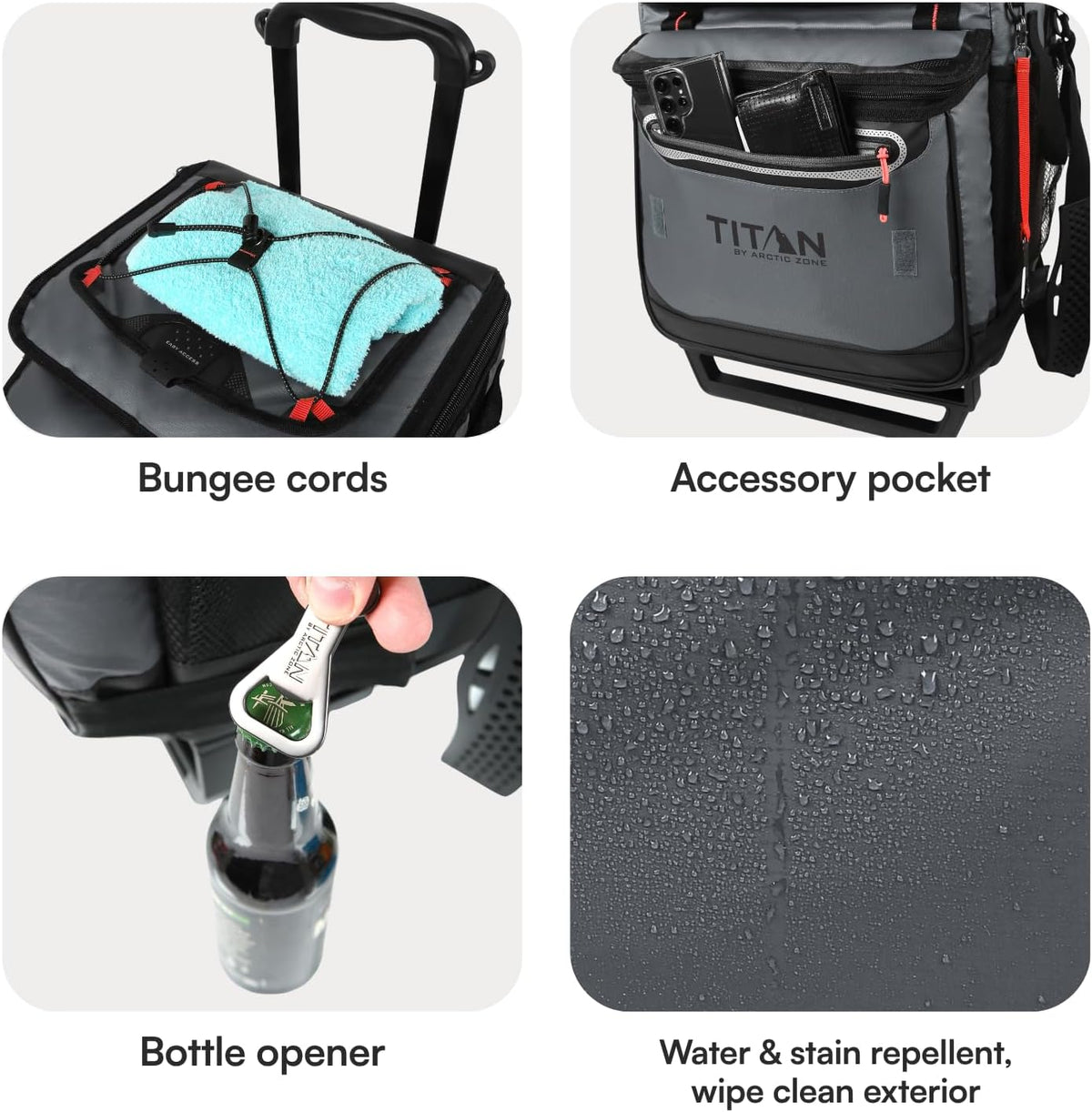 Titan 60 Can Cooler with Wheeled Cart, Ice Up to 3 Days