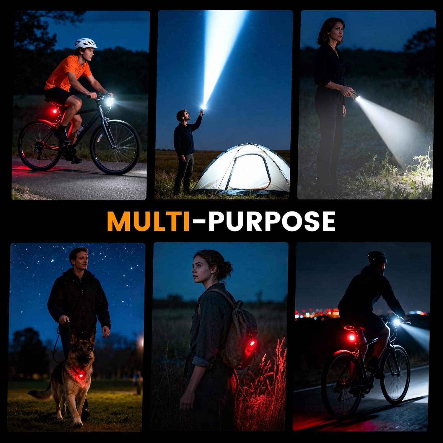 Bike Light for Night Riding, 2000LM/1000LM Bicycle Headlight & Taillight, Multiple Modes,3000mAh/2000mAh USB C Rechargeable Waterproof LED Bright Bike Headlights for Cyclists and Commuters