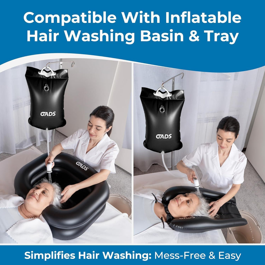 Portable 2.5 gal Bedside and Outdoor Shower Bag with Hose and Sprayer