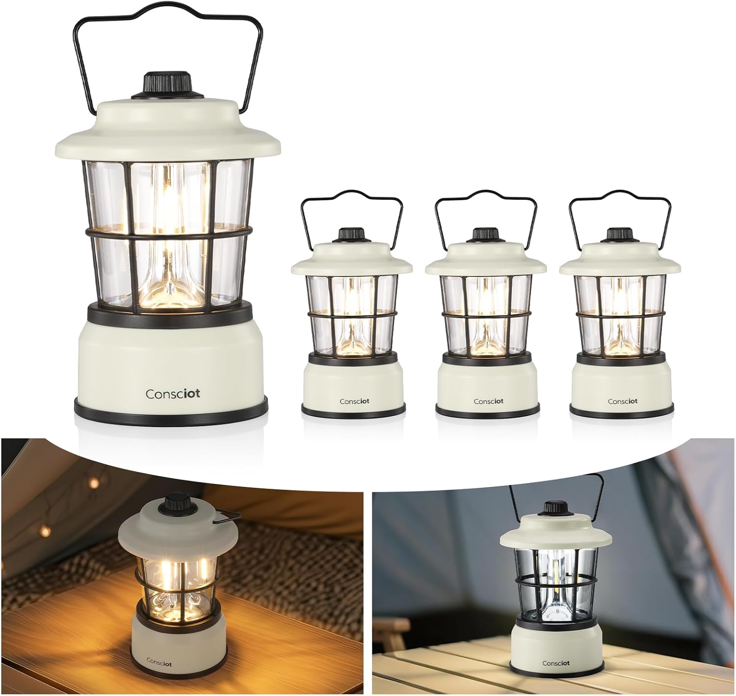 Consciot CL1 Mini Dual Light Sources LED Lantern, Battery Powered Lamp