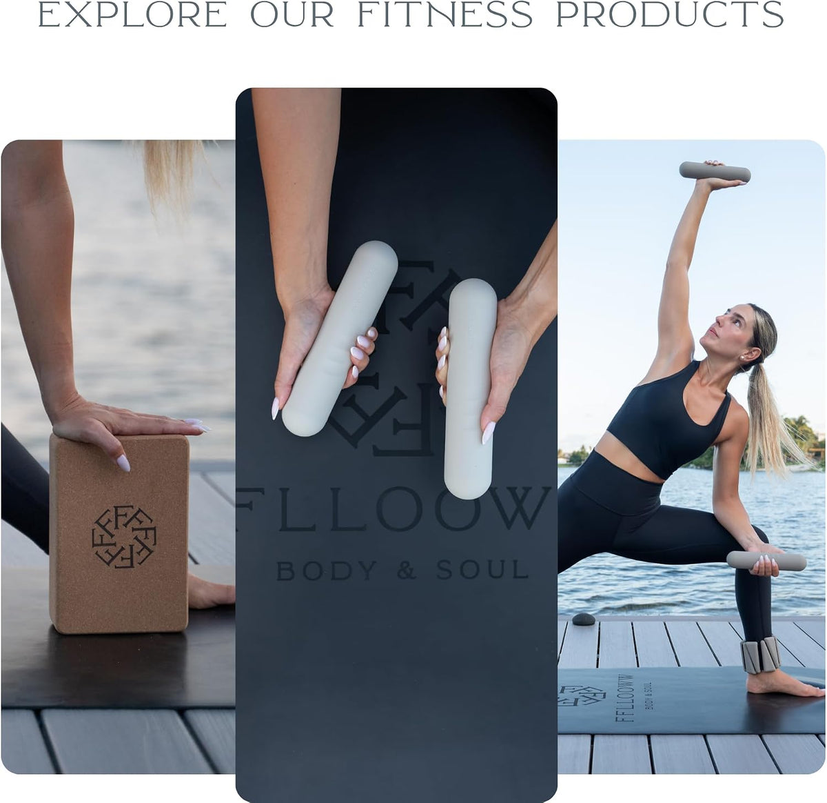 FFLLOOWW Adjustable Ankle & Wrist Weights Set, 2 lbs Each (4 lbs Total), Soft Comfortable Weights for Walking, Pilates, Barre & Home Workouts with Secure Fit for Women & Men
