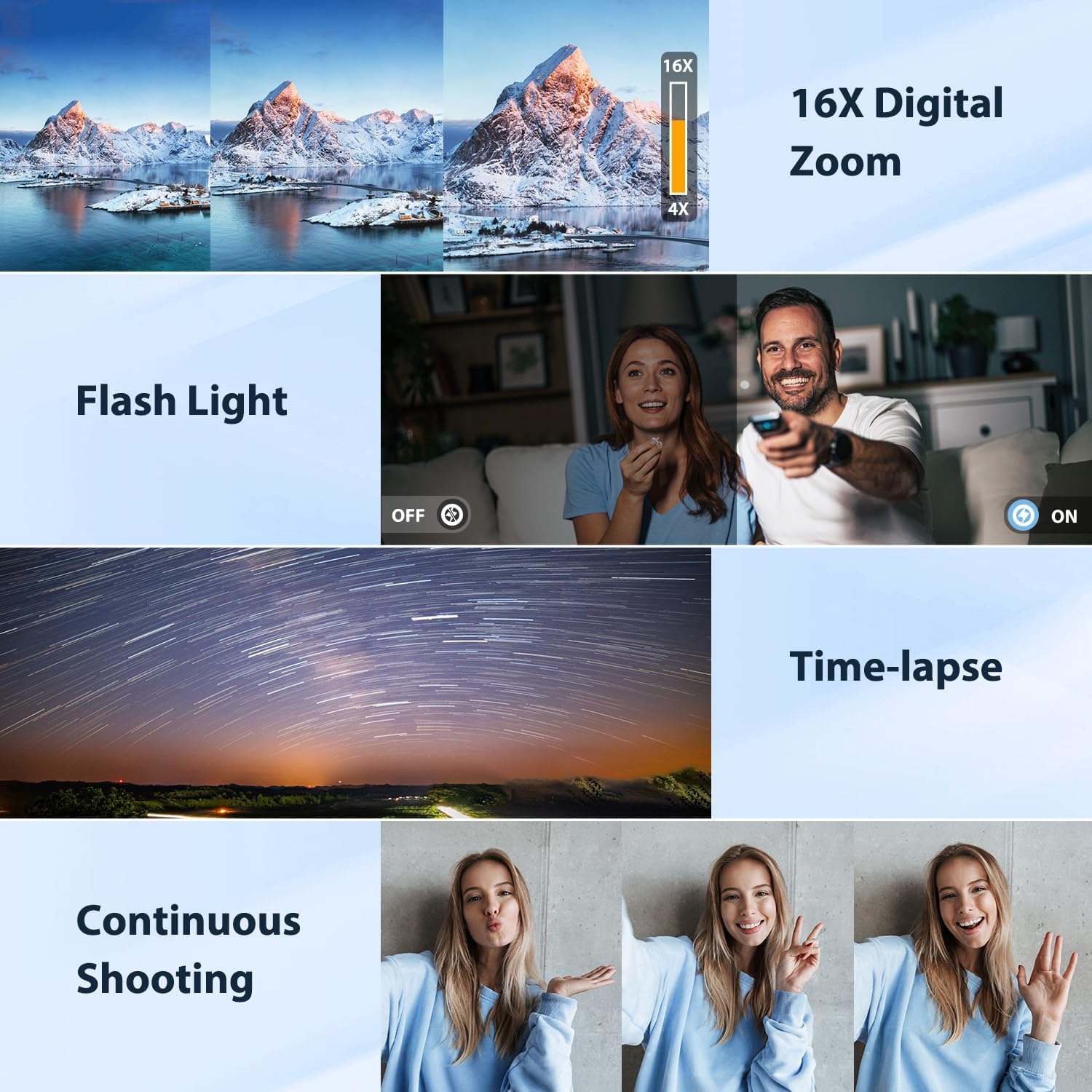 IGXHAVIZ 8K Digital Cameras for Photography Autofocus, WiFi 88MP Vlogging Camera with Dual-Lens, Flash, 16X Digital Zoom, Touch Screen, Travel Camera Anti-Shake with Lens Hood, 64GB Card,2 Batteries
