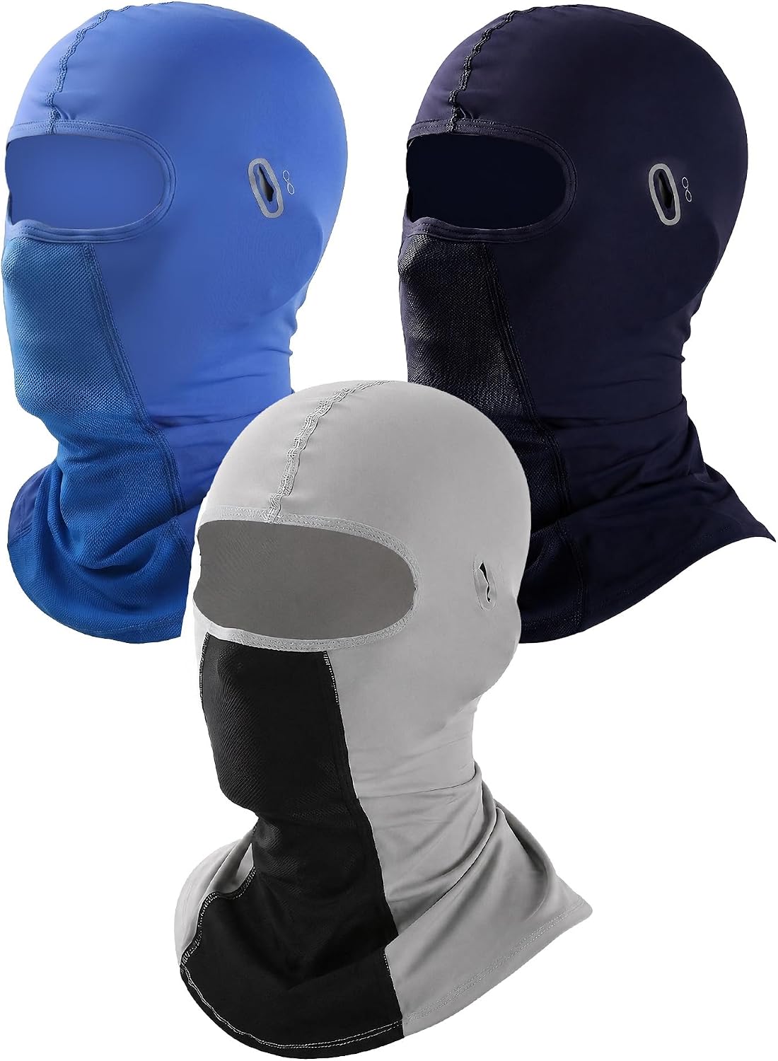 3 Pieces Unisex Ice Silk Mesh Balaclava Ski Mask, Full Cycling Face Cover