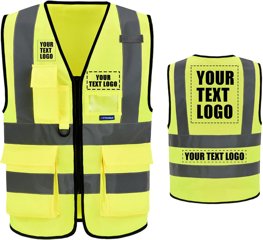 A-SAFETY High Visibility Reflective Safety Vest Customize Logo (XS-8XL)