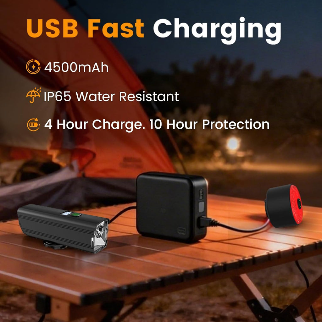 Bike Light for Night Riding, 2000LM/1000LM Bicycle Headlight & Taillight, Multiple Modes,3000mAh/2000mAh USB C Rechargeable Waterproof LED Bright Bike Headlights for Cyclists and Commuters