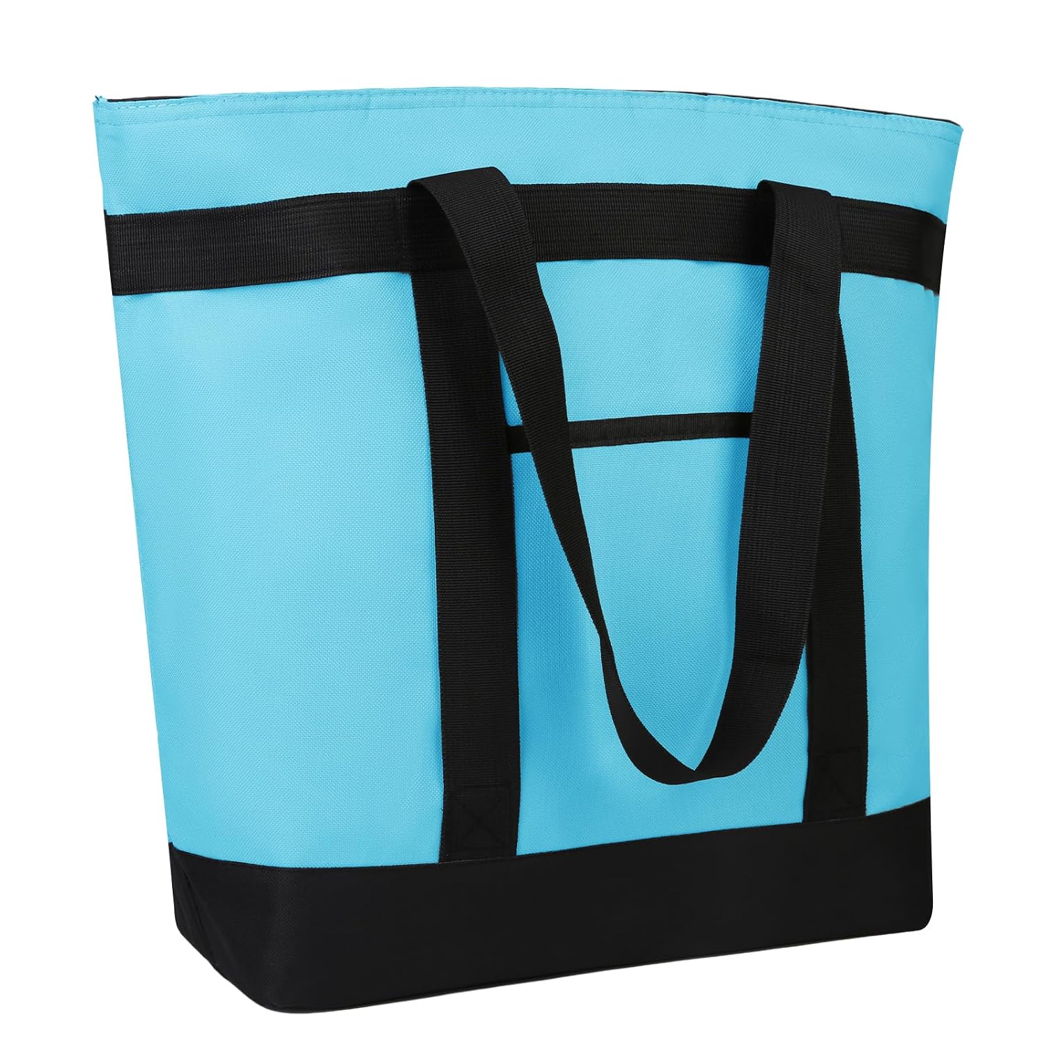 Insulated Reusable Tote Bag for Grocery Shopping for Women/Men, Pizza/Food Delivery Bag to Keep Food Cold/Hot for Commercial Food Transport, Cooler bags for Travel/Beach/Picnic, Blue