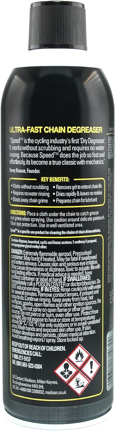 Finish Line Speed Bike Degreaser Bike Chains Gears Disc Brakes 18 fl oz