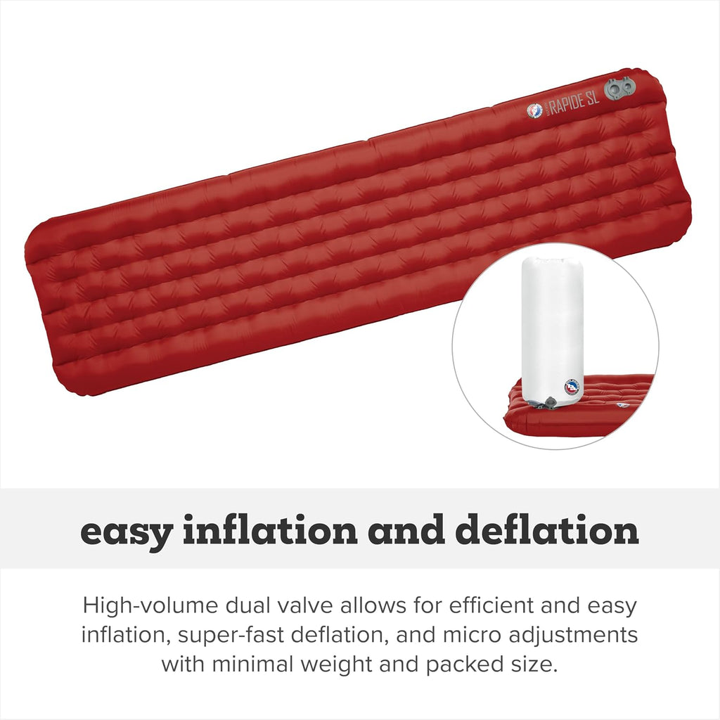 Big Agnes Rapide SL - Insulated Sleeping Pad, Regular (20X72)