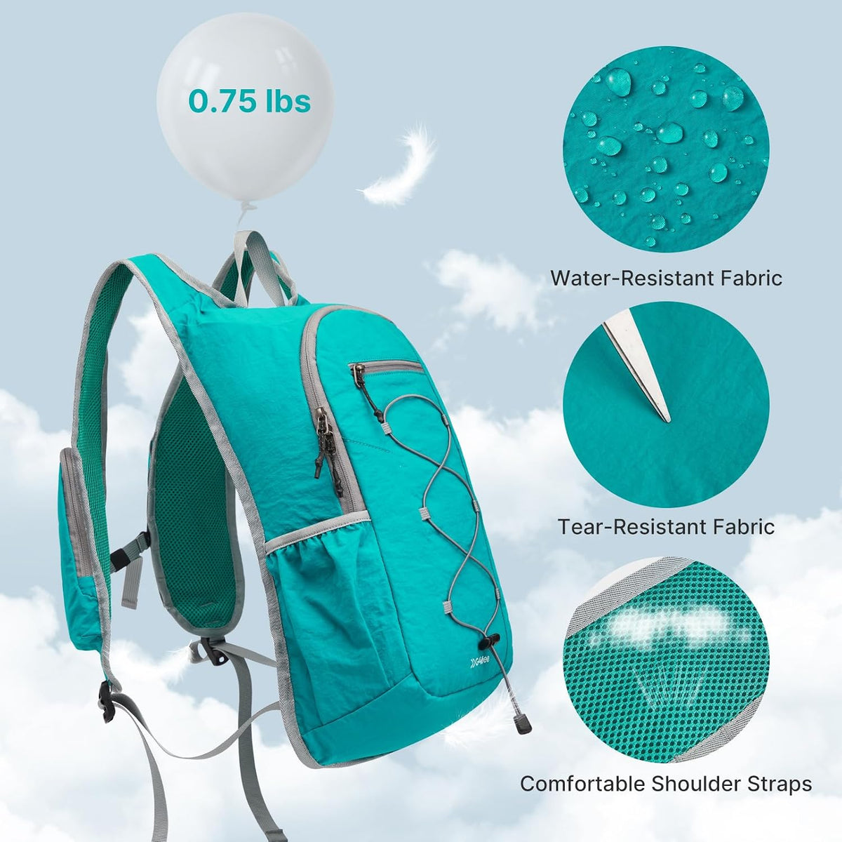 G4Free 20L Lightweight Packable Hiking Backpack for Women Men
