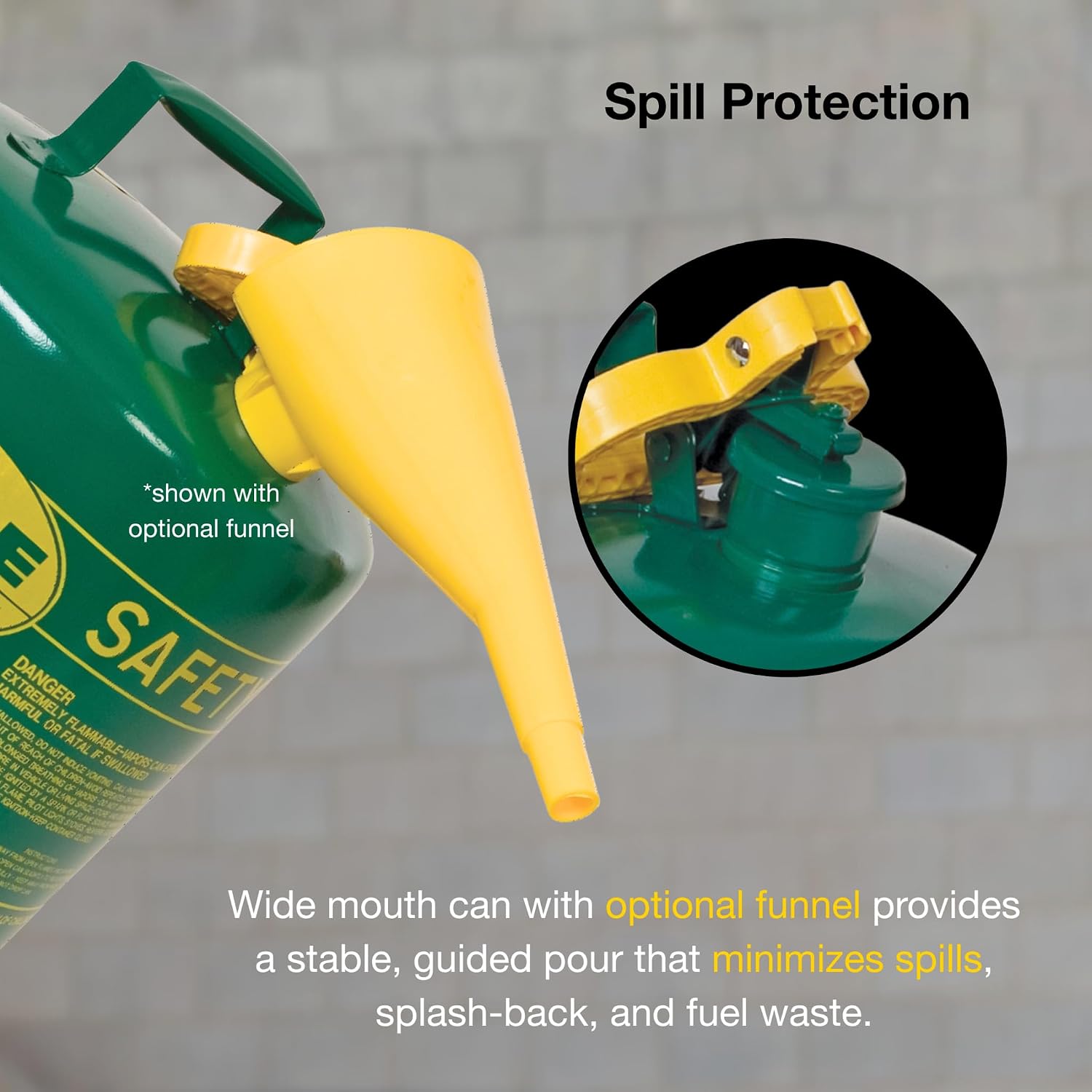 Eagle 5 Gallon Type I Green Safety Gas Can for Oil and Other Combustibles
