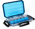 BEAR PAW 3700 Fishing Tackle Boxes Large Waterproof Fishing Tackle Box Lure Tray Storage Organizer Plastic Box with Adjustable Dividers Blue