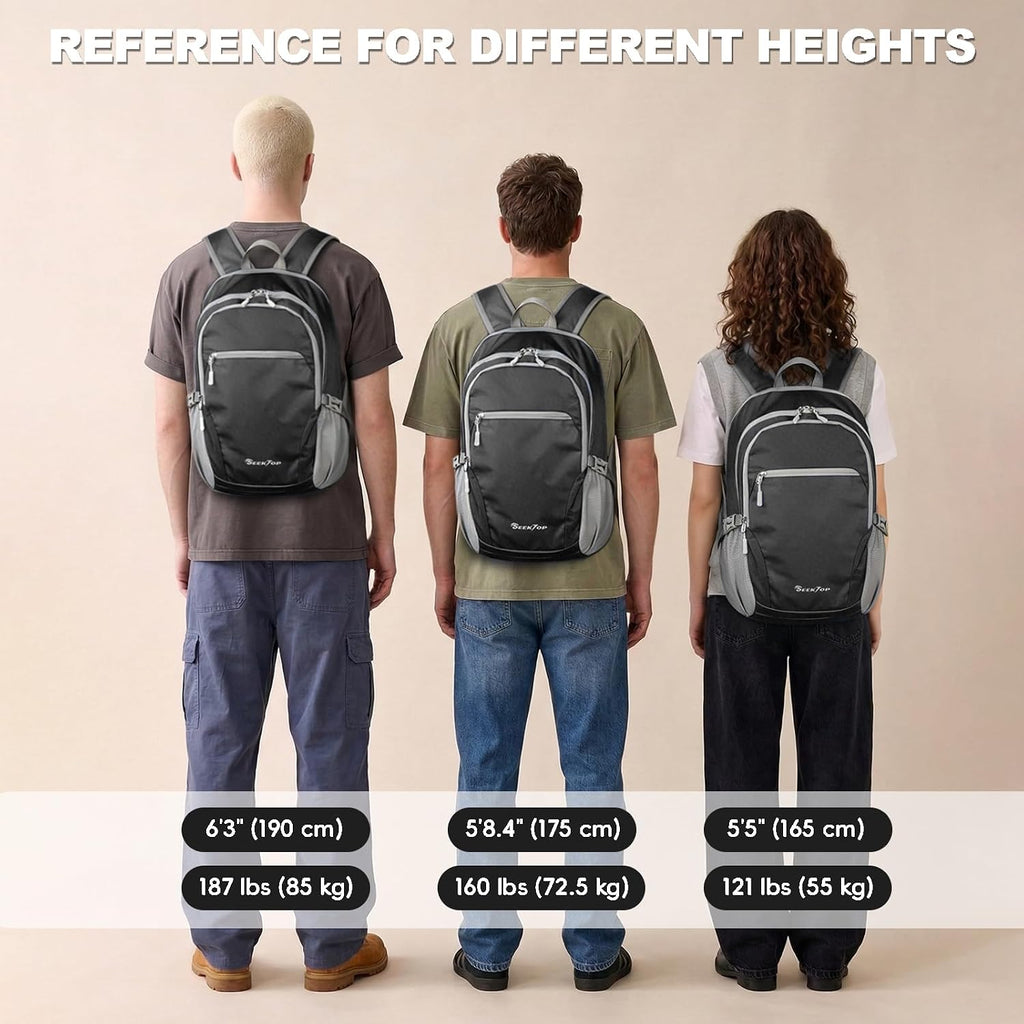 Seektop Travel Backpack, Foldable Expandable 20L-28L Daypack