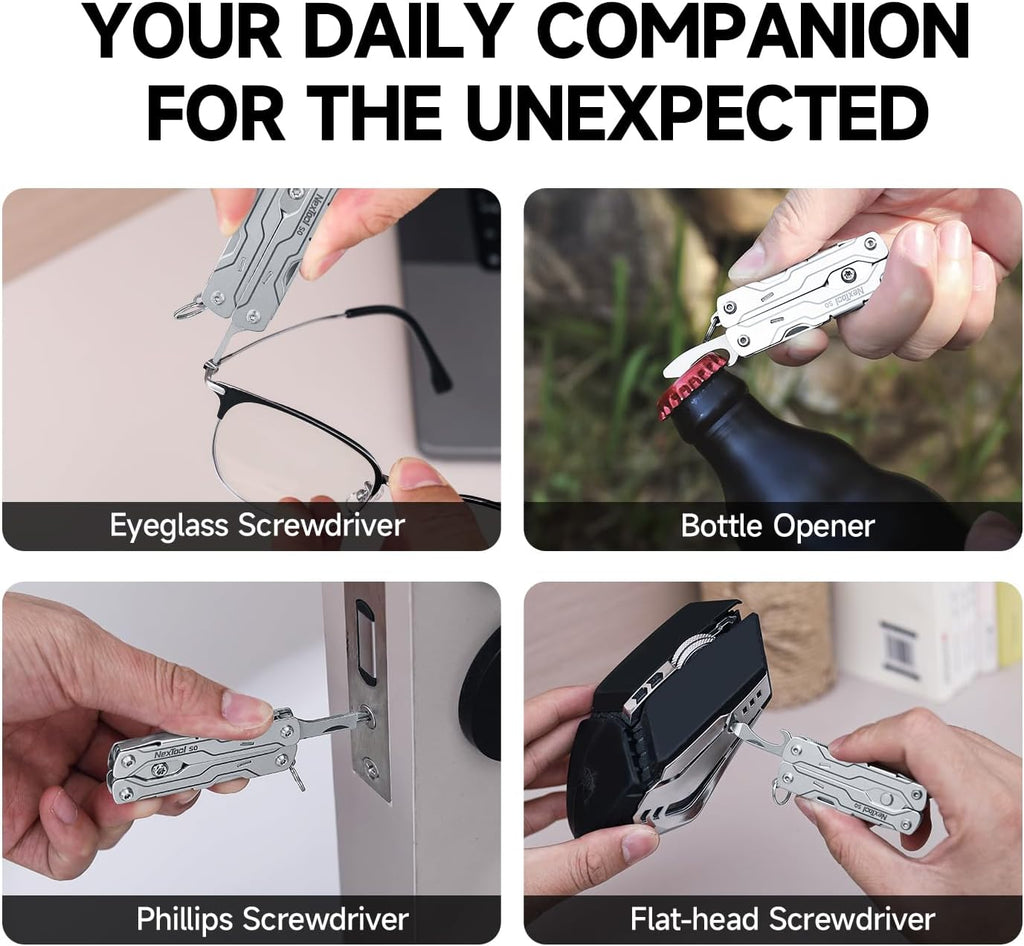 NexTool Micro Sailor Scissors S0, 8-in-1 Mini Keychain Multitool (Khika)