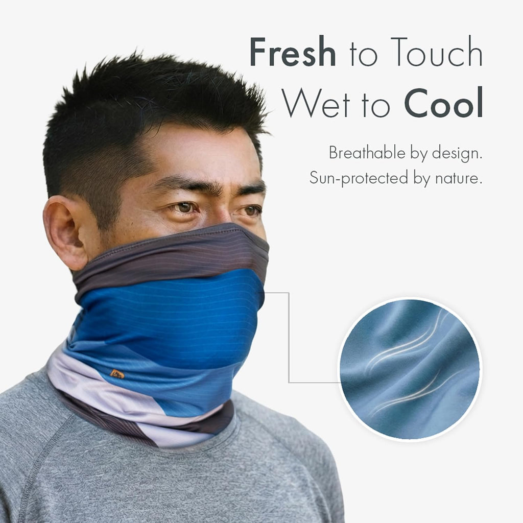 WHTE MOSS Cooling Neck Face Gaiter for Sun Protection UPF 50+