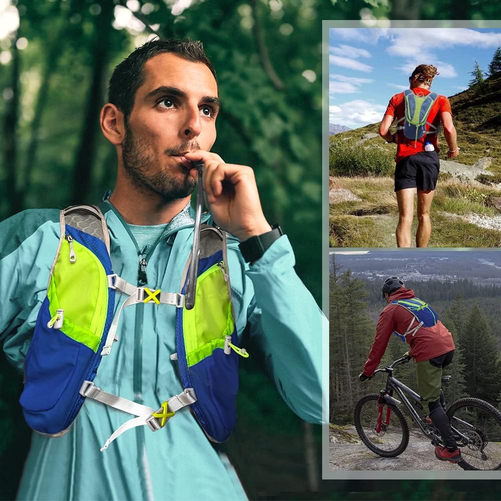 Hydration Pack Backpack, IX INOXTO Running Hydration Vest with 1.5L ( 50 oz) Water Bladder for Men Women, Lightweight Water Backpack for Hiking Cycling Climbing Camping
