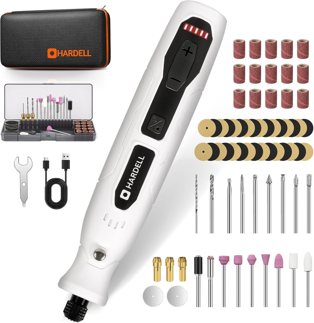 HARDELL Cordless Rotary Tool Kit Mini Rotary Tool with 69 Accessories