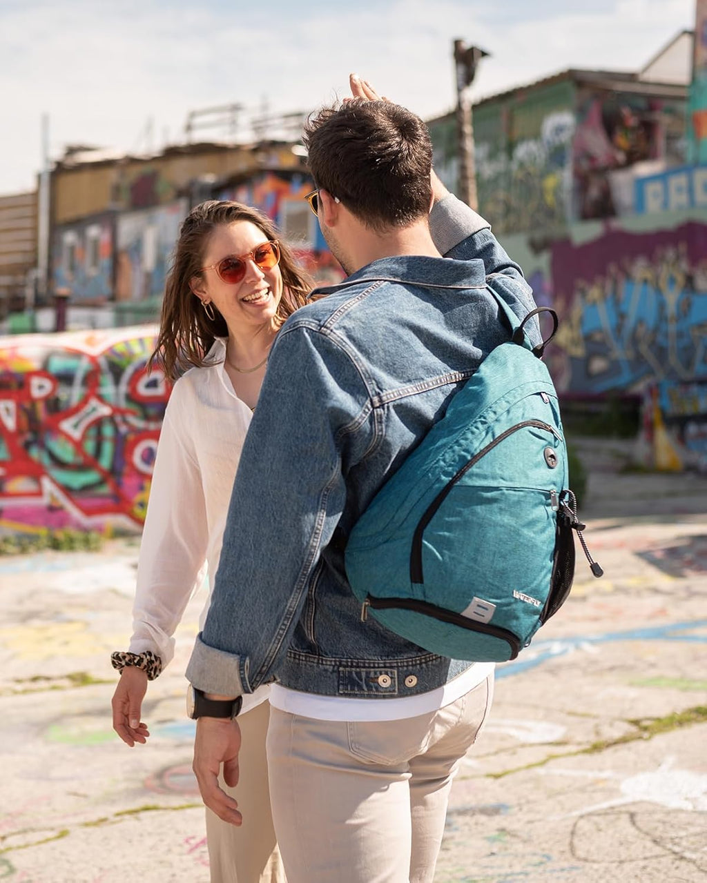 WATERFLY Large Sling Bag Crossbody Backpack Chest Pack for Men Women