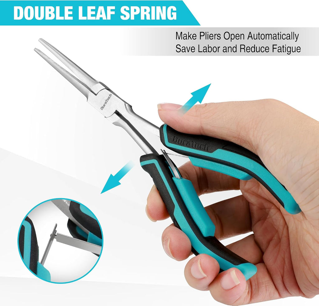 DURATECH 7" Long Reach Needle Nose Pliers, Extra Long Nose Pliers
