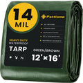 Heavy Duty Waterproof Tarp, 12 x 16 FT, 14 Mil, Multipurpose Outdoor Cover