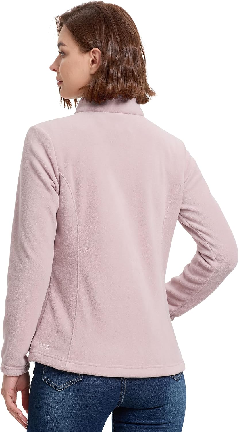 33,000ft Women's Polar Fleece Jacket Zip Up Lightweight Hiking Sweatshirt