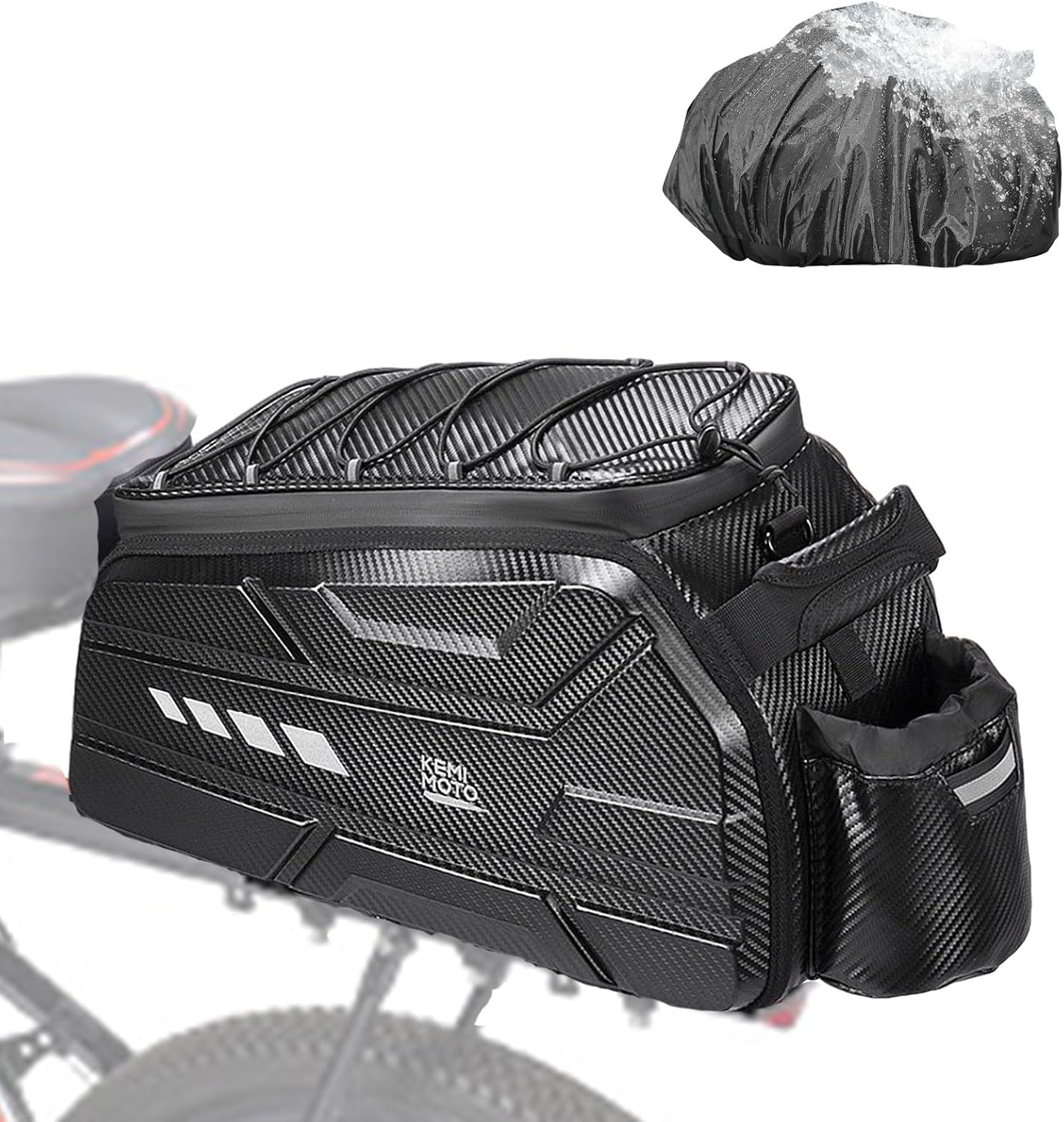 KEMIMOTO Bike Rear Bag, 13L/20L/40L EVA Hard Shell