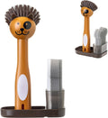 Pet Bowl Cleaner Set with Dog Bowl Brush, Dog Sponge, Holder & Drain Tray