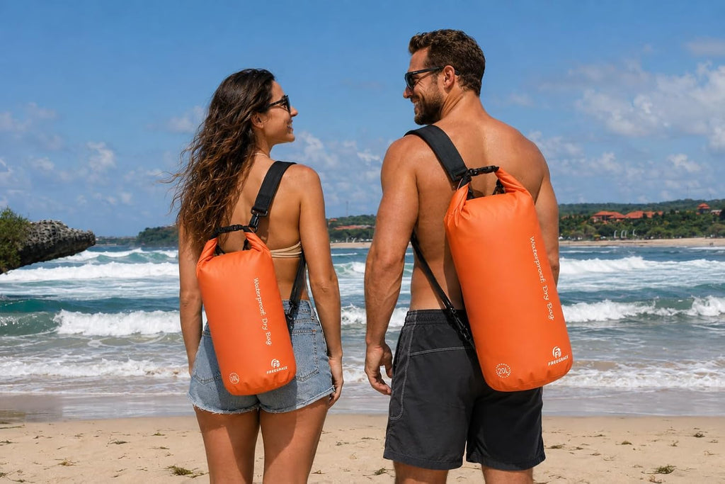 Freegrace Waterproof Dry Bag with Double Zip-Lock, Phone Case & Waist Pouch