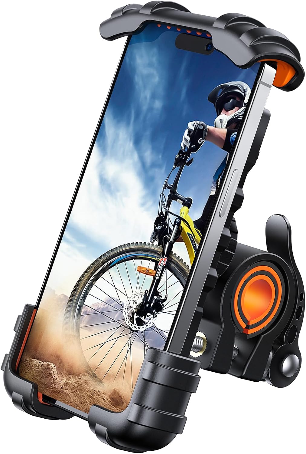 Lamicall Bike Phone Holder Motorcycle Mount - One-Hand Operation, Lockable
