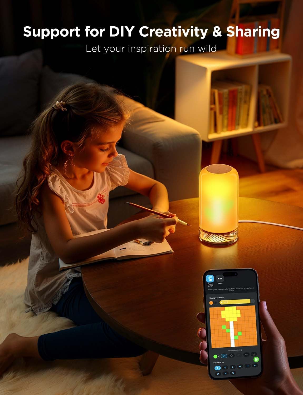 Govee RGBIC Smart Table Lamp 2, Touch Bedside Small Table Lamp (Corded)