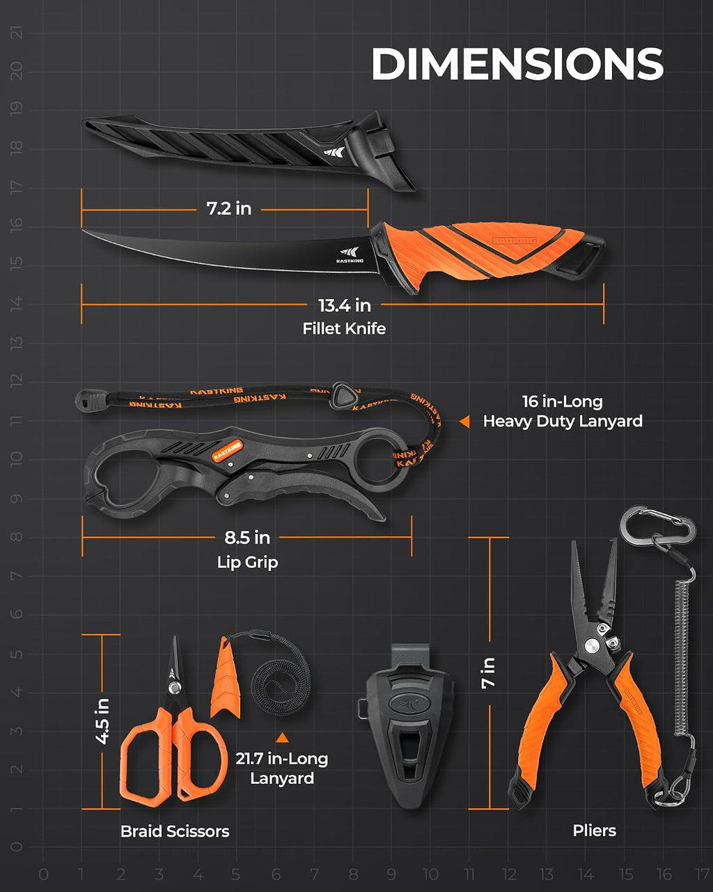 KastKing SteelStream Fishing Tool Set, Fishing Gear