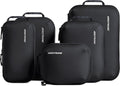 Aerotrunk Ultralight Compression Packing Cubes for Travel, 6-Pack, Black