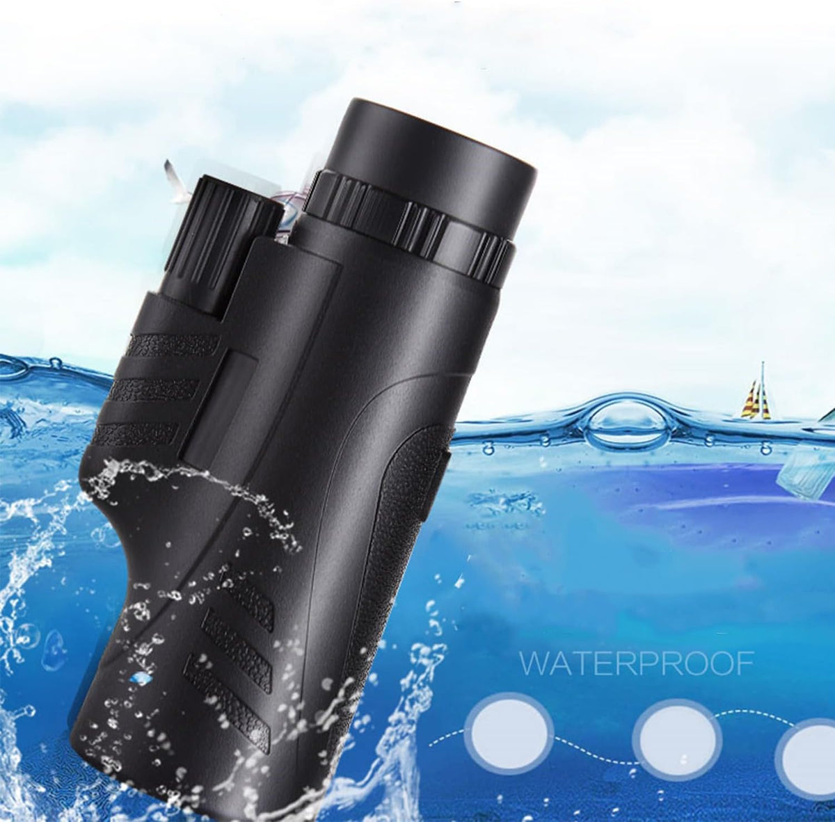 80x100 High Power Monocular Telescope with Smartphone Adapter, BAK4 Prism for Bird Watching Hunting Camping - Military Grade, 2025 New Version Gift for Men