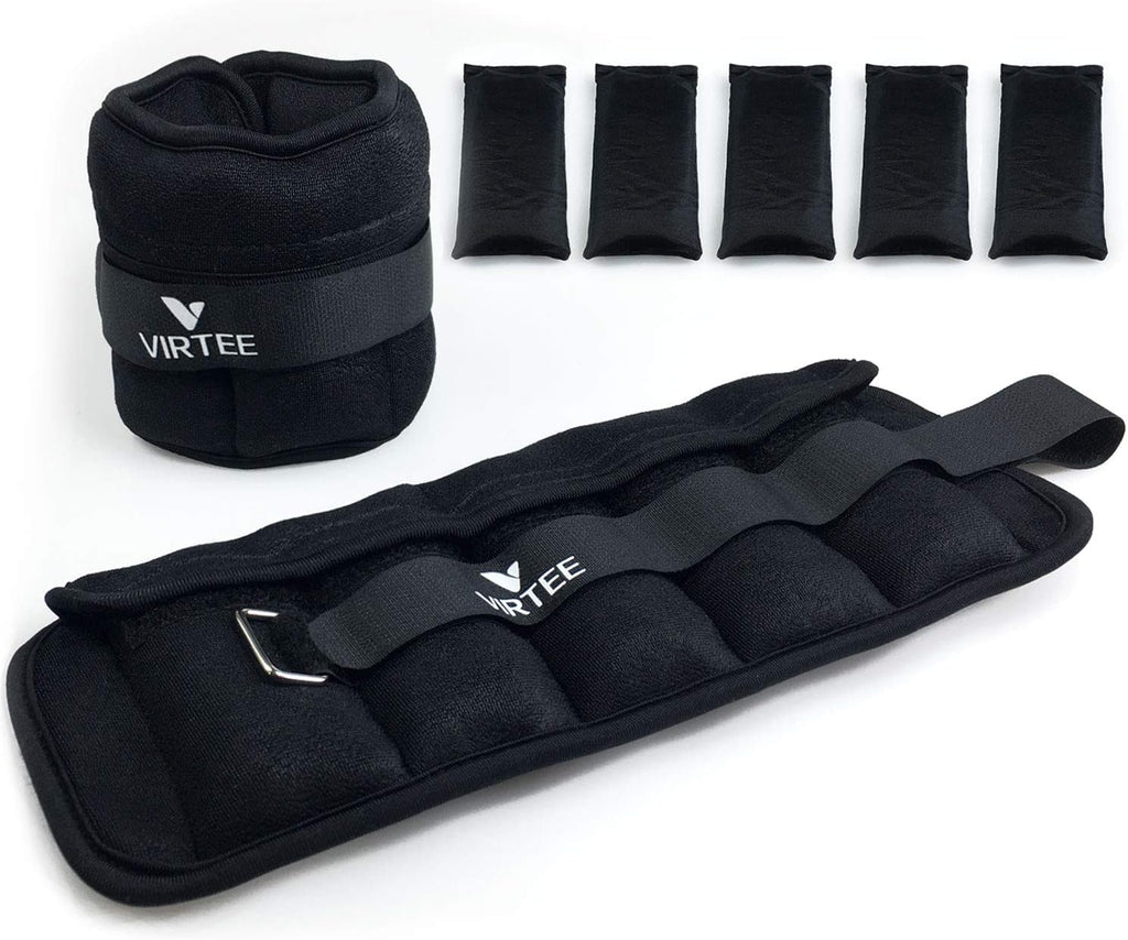 Adjustable Ankle Weights 1-3 Lbs Pair with Removable Weight for Men Women