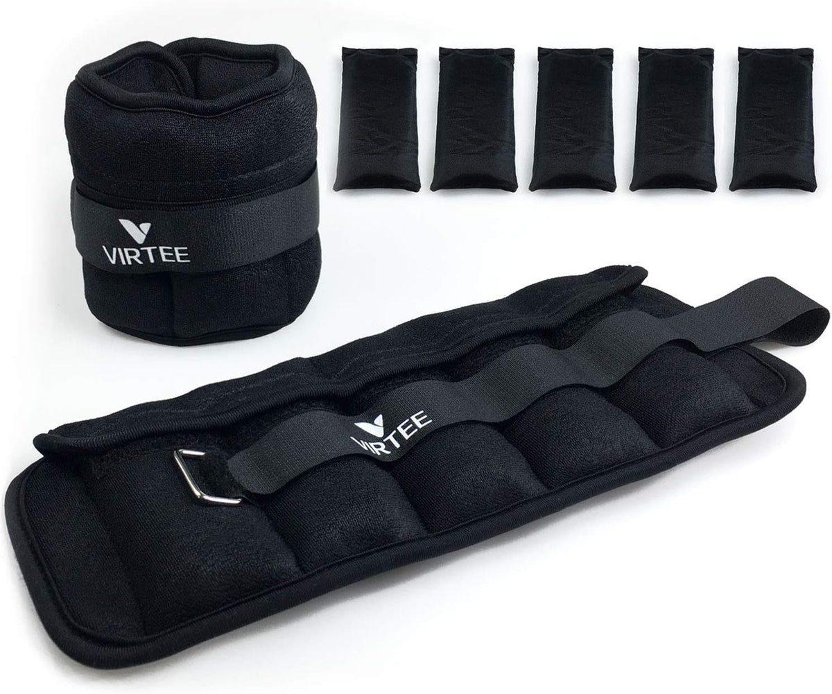 Adjustable Ankle Weights 1-3 Lbs Pair with Removable Weight for Men Women