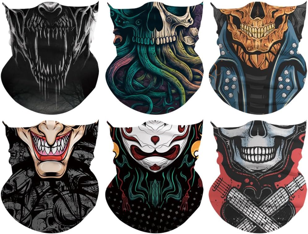 Neck Gaiter Mask,Bandana Gator Face Cover Mask Sun UV Protection,Neck Warmer Balaclava,Tube Face Scarf,Headband for Outdoor