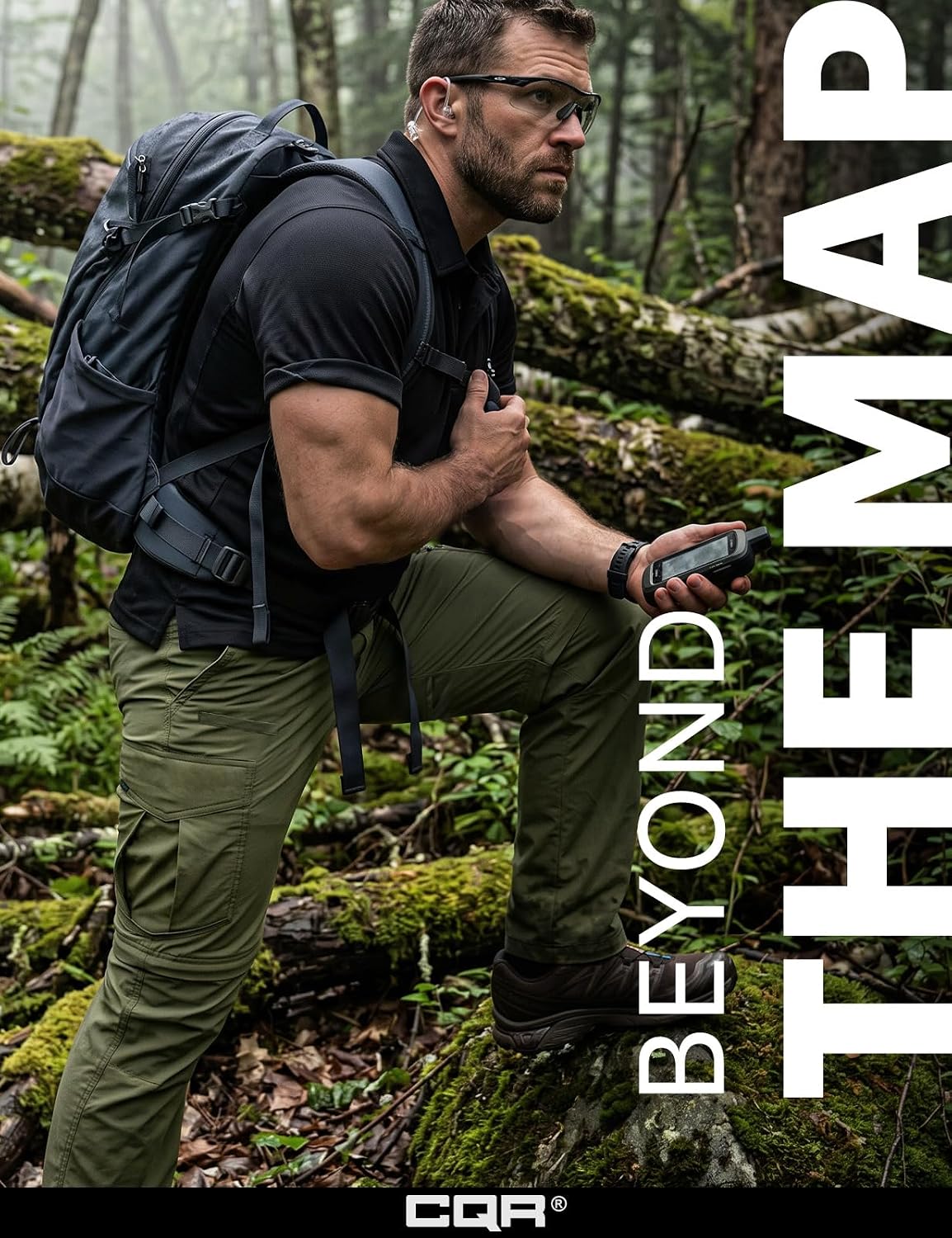 CQR Men's Convertible Cargo Tactical Pants, Water Resistant Outdoor Hiking Pants, Zip Off Lightweight Stretch Work Pants
