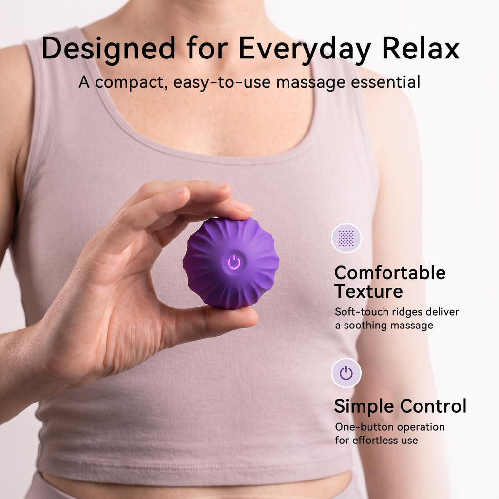 Electric Massage Ball, 10 Speed Mini Massage Roller, Washable Muscle Massage Tool for Yoga Fitness