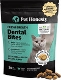 Pet Honesty Vet Approved Cat Teeth Cleaning Bites for Fresh Breath, 30 Day