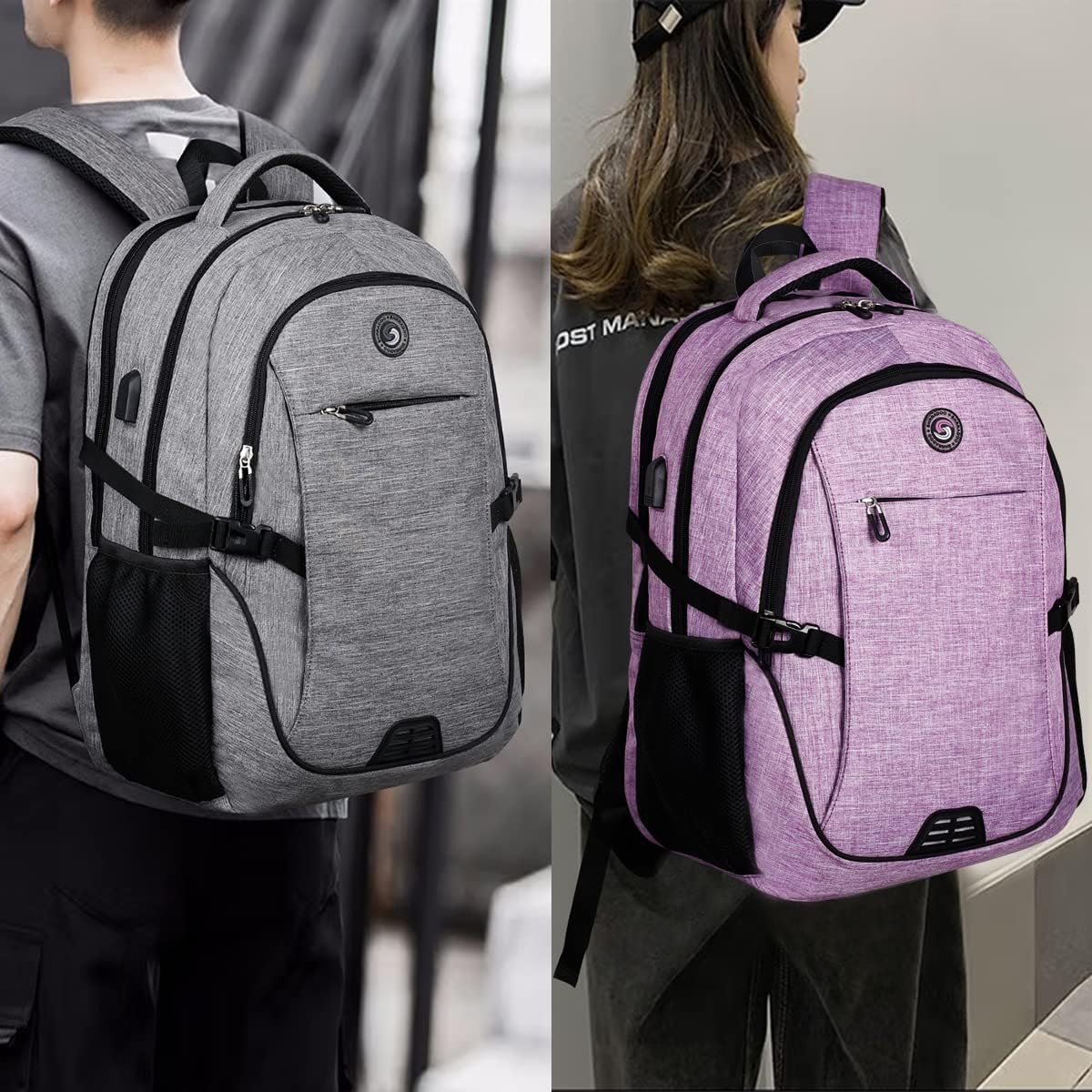 SHRRADOO Travel Laptop Backpack for Men Women, College High Schoolbag