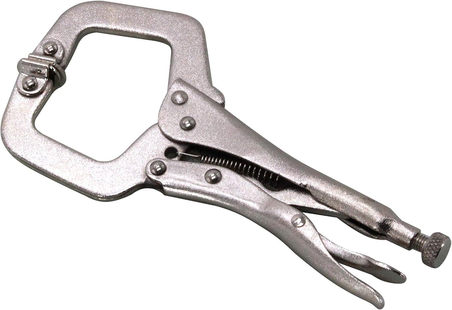 HFS (R) 6 pc - 11” C-Clamp Locking Pliers, with Swivel Pads Heavy Duty C-Type Locking Plier Table for Welding and Woodworking