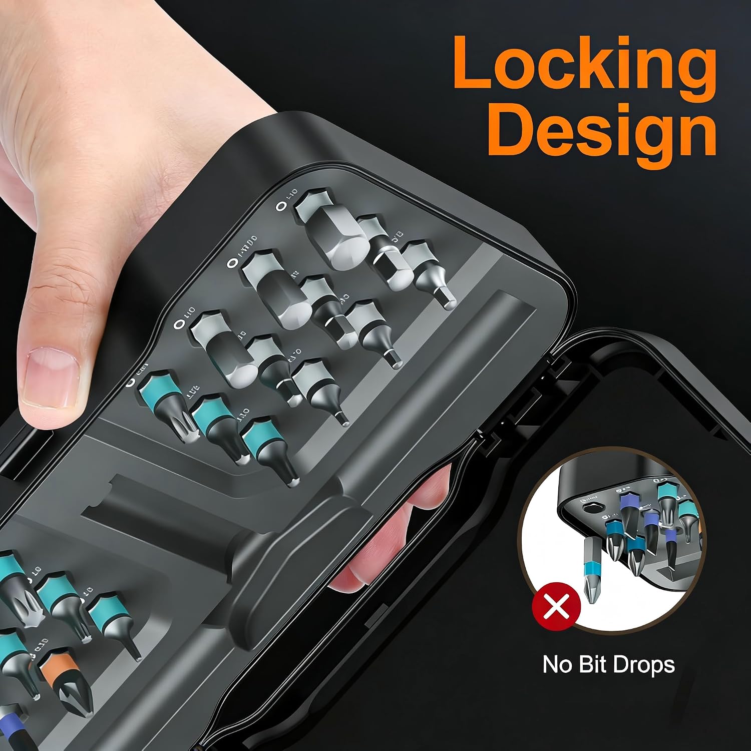 24 in 1 Magnetic Screwdriver Set, Multi Bit Magnetic Drive Set with Detachable Ratchet Handle, Mini Screwdriver Set, Portable Precision Repair Tool Kit for DIY, Electronics, Watch & Home Repair
