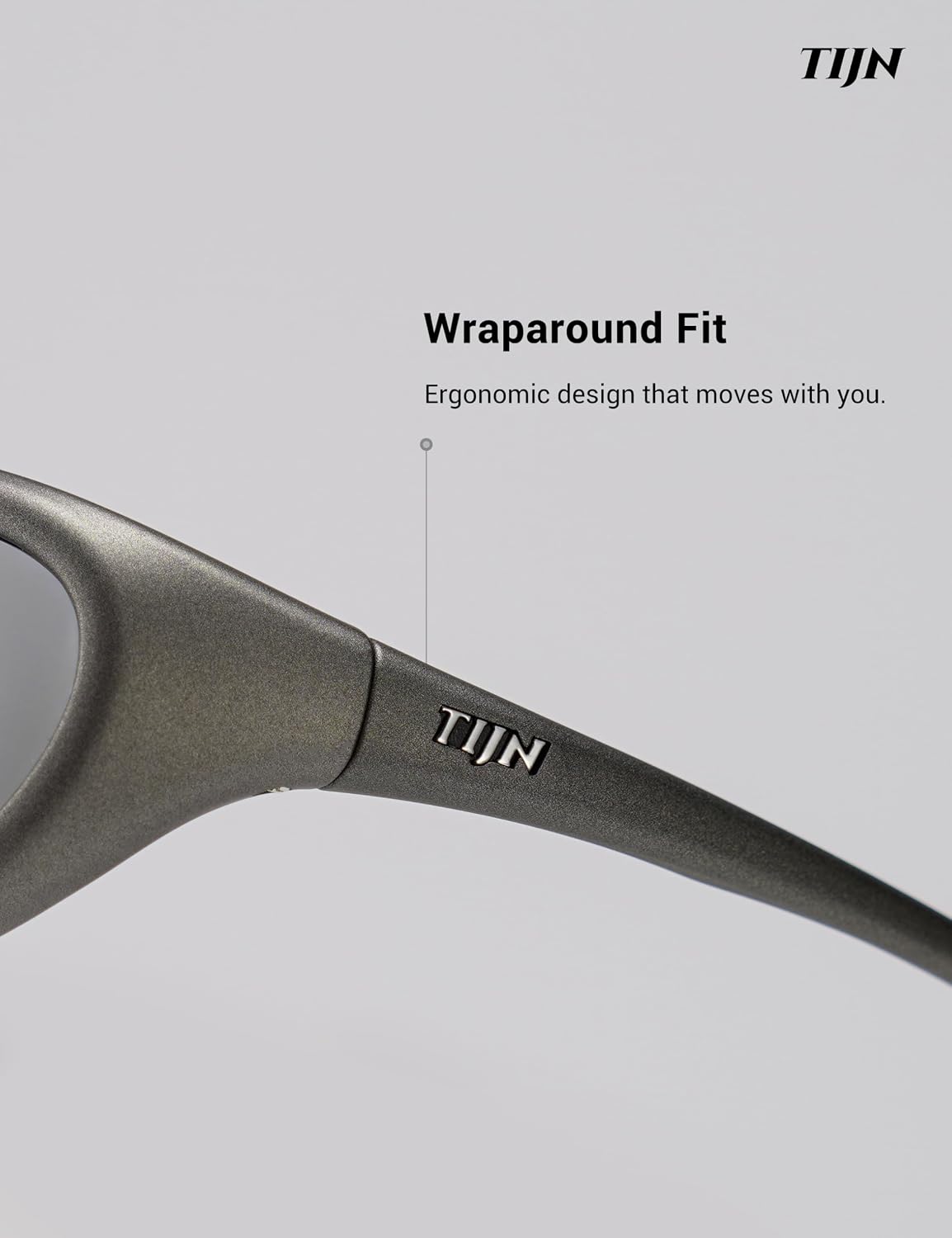 TIJN Sports Sunglasses UV400 Wraparound for Men Women Cycling, Vanta