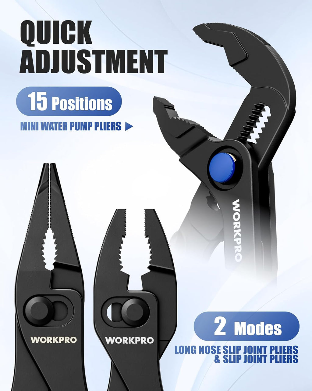 WORKPRO 3-Piece Mini Pliers Set with Pouch, Pocket Pliers, EDC Tool Gift